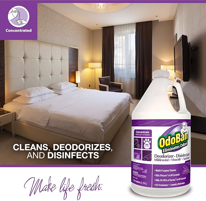 OdoBan Professional Disinfectant and Odor Eliminator Concentrate, Made in the - Image 3