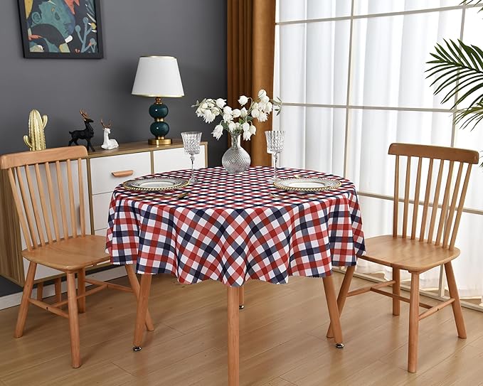 Waterproof Plaid Tablecloth Fabric - Image 4