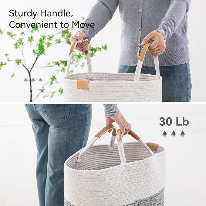 95L Striped Laundry Hamper - Image 5