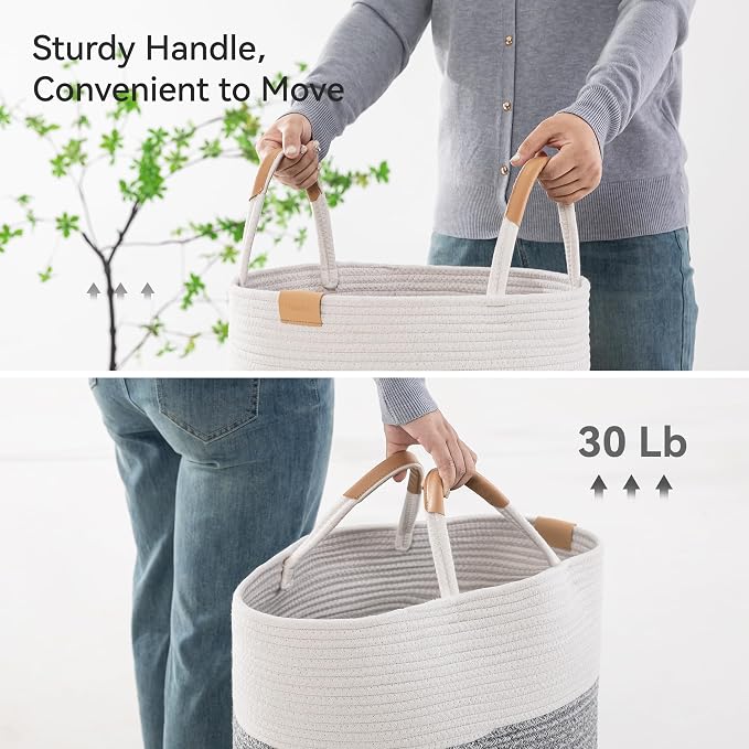 75L Striped Laundry Hamper - Image 5