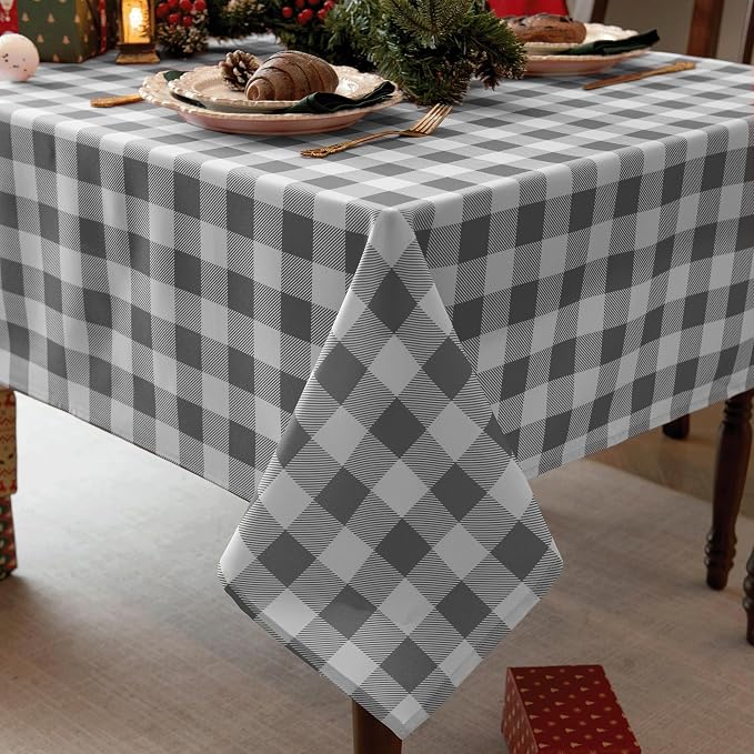 Classic Gingham Plaid Tablecloth Fabric - Image 2