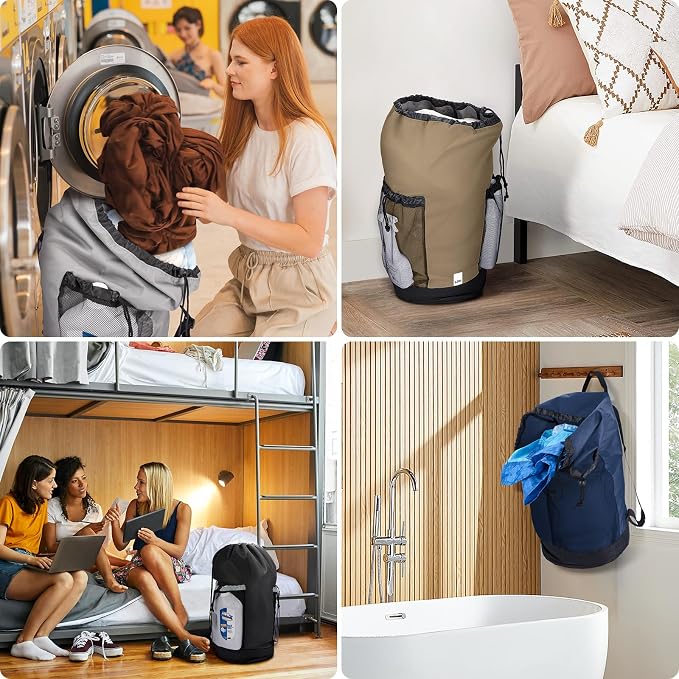 BALEINE 150L Laundry Bag Backpack, 900D Oxford Fabric Large Travel Laundry Bags - Image 7