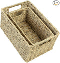 HOONEX Wicker Baskets for Storage, Seagrass Baskets by HOONEX