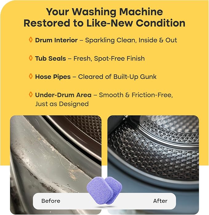 Washing Machine Cleaner Tablets Ultra – 40% Stronger Formula: Designed - Image 8