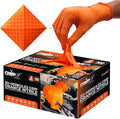 Herkules Grip Heavy Duty 8Mil Orange Nitrile Gloves, 3D Raised Diamond by GRIPXX