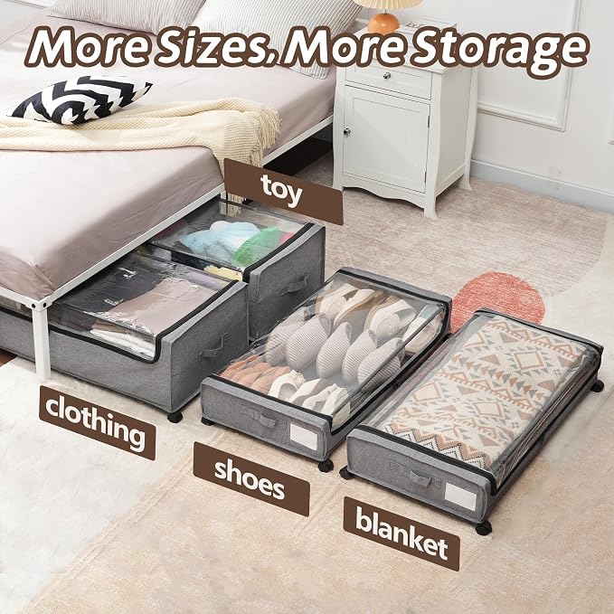 UnderBed Storage Containers, UnderBed Shoe Storage - Image 3