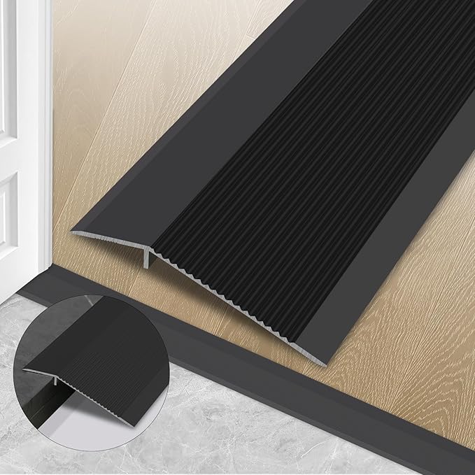 Gaahing Aluminum Floor Transition Threshold Strip, Bridge The Height Gap by Getallthemoldingtrimsyoulike