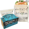 Compostable Food Storage Bags, Resealable Sandwich Bags, 6.7 x 6.8 inches by HeartofTafiti