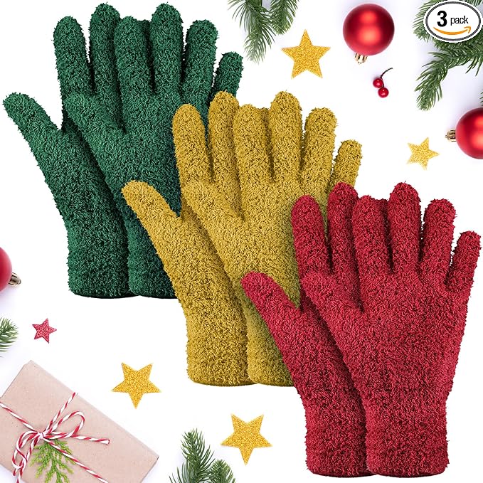Patelai 3 Pairs Microfiber Plant Dusting Gloves Leaf Cleaning Gloves by Patelai