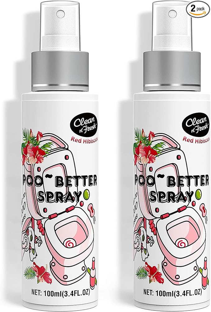 Clean-n-Fresh Toilet Spray 6.8 Oz, Hibiscus Scent, Bathroom Odor Deodorizer by Clean-n-Fresh