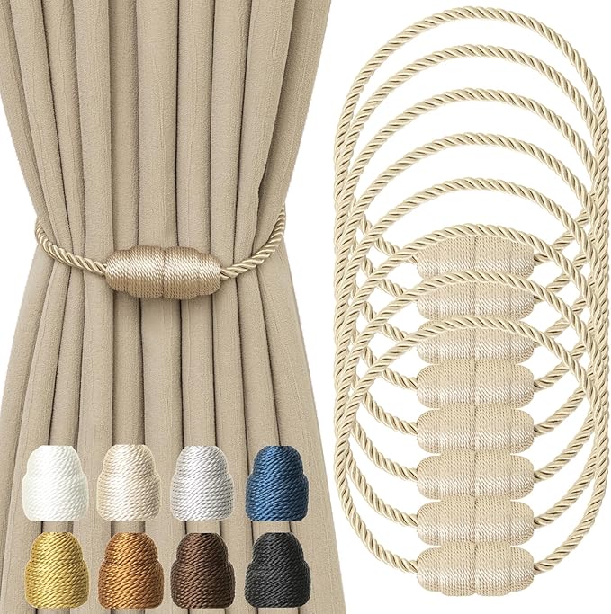 Magnetic Curtain Tiebacks Rope Curtain Tie Backs by CurtainTiebacks