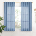 YoungsTex Denim Blue Linen Curtains 54 Inch Length by YoungsTex