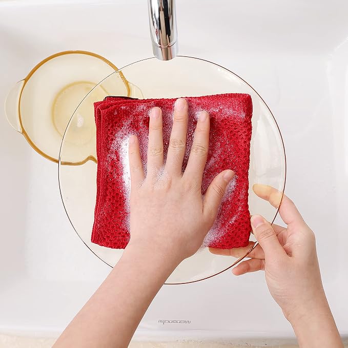 Homaxy 100% Cotton Waffle Weave Kitchen Dish Cloths, Ultra Soft Absorbent Quick - Image 4