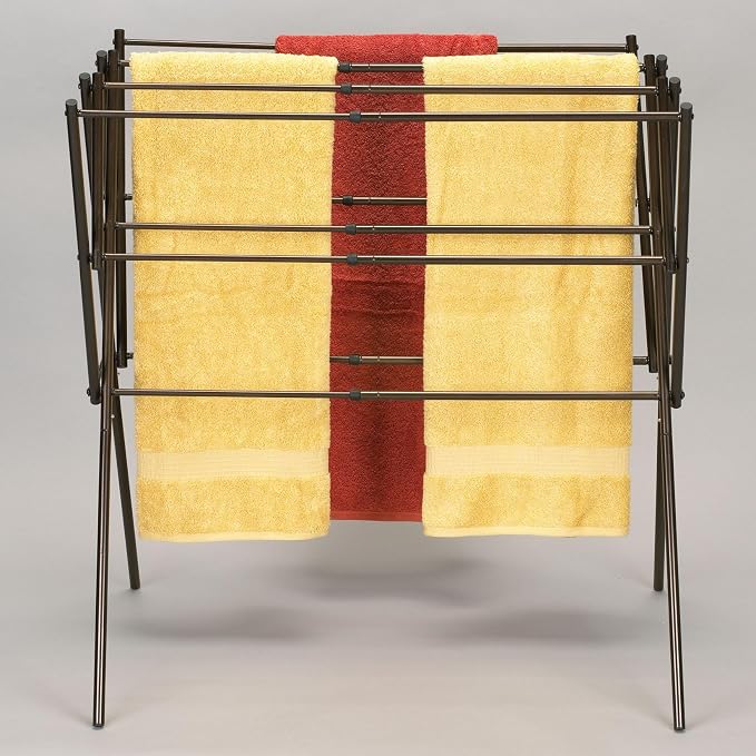 Household Essentials 5175 Collapsible Expandable Metal Clothes Drying Rack - Image 4