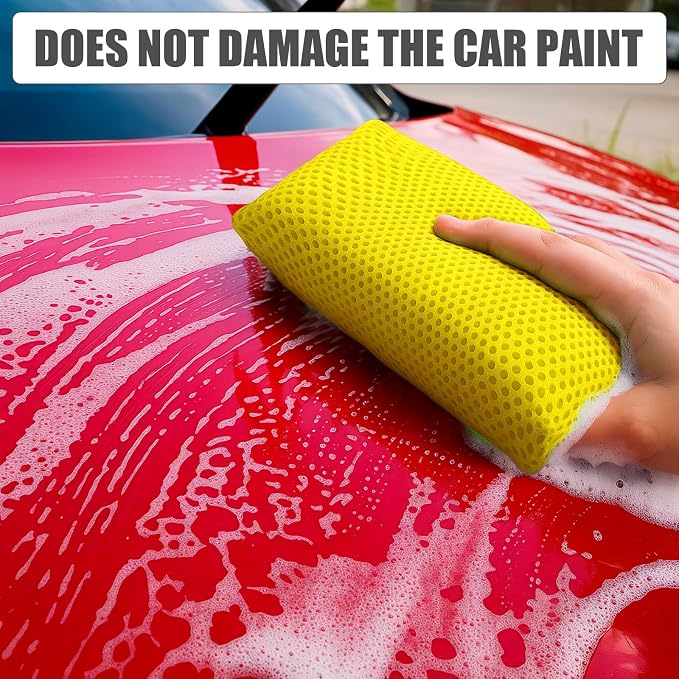 4 PCS Bug Scrubber Sponge Car, Bug Remover Wash Sponge，Car Cleaning Sponge - Image 6