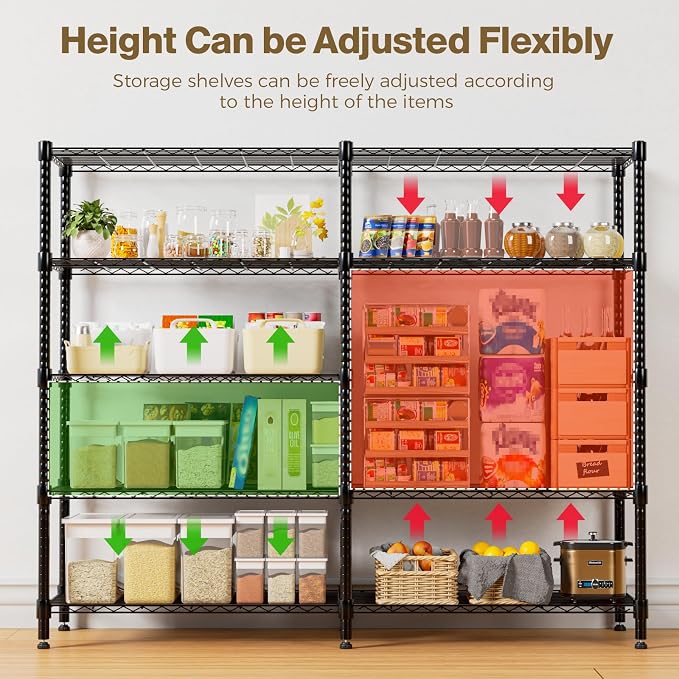 Himimi 72" W Wire Rack Shelving-2000LBS Capacity, Adjustable Storage Shelves - Image 5