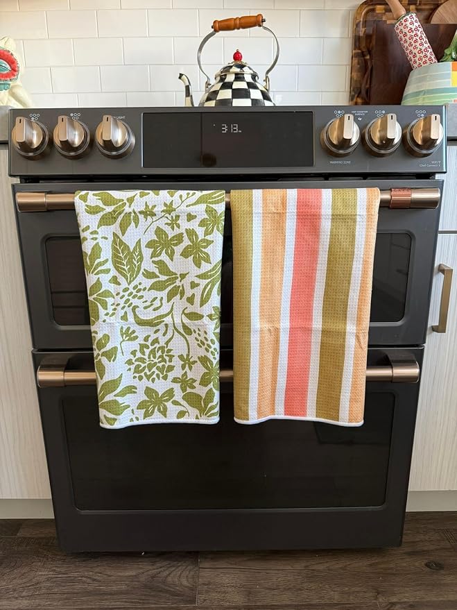2 Double Sided Microfiber Hand Towels, 17x27 Inches Waffle Design Kitchen - Image 8