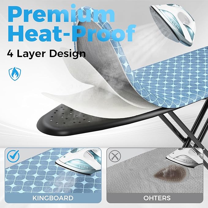 KINGBOARD Ironing Board, Compact Iron Board - Image 4