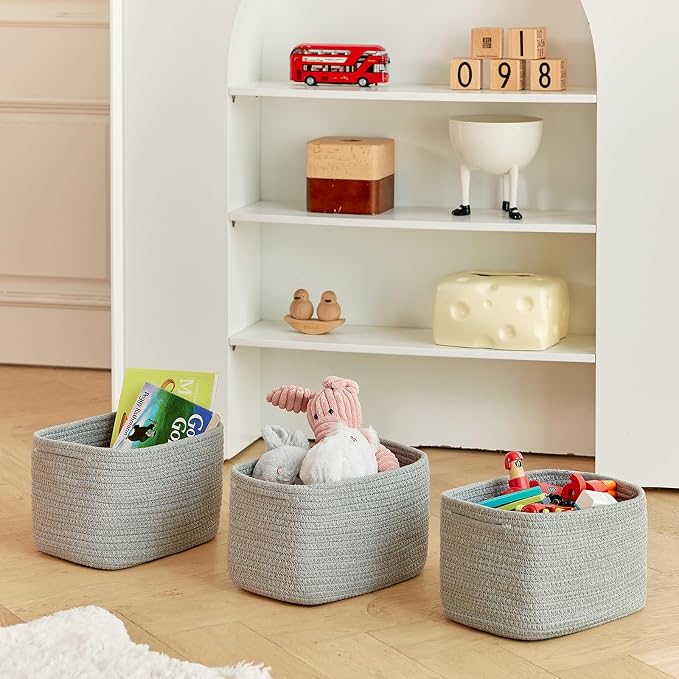 Small Cotton Rope Basket – Storage Bin - Image 4