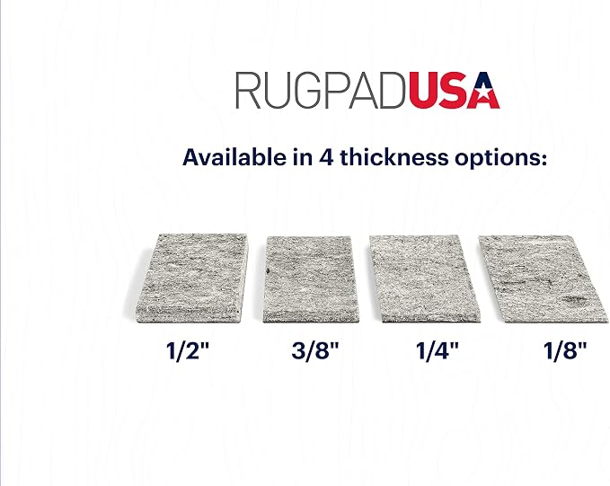 RUGPADUSA - Dual Surface - 9'x12' - 1/2" Thick - Felt + Rubber - Non-Slip - Image 9