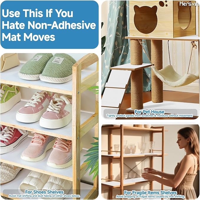 Shelf Liners 14 in x 20 ft Self-Adhesive EVA Drawer Mats, Cupboard Protector - Image 6