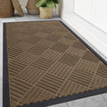 Smiry Front Door Mat Outside Entrance, Heavy Duty Outdoor Indoor Natural Rubber by Smiry
