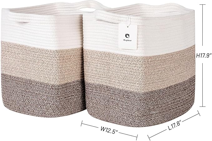 Storage Baskets for Clothes Fabric Cotton Rope Storage Basket - Image 5