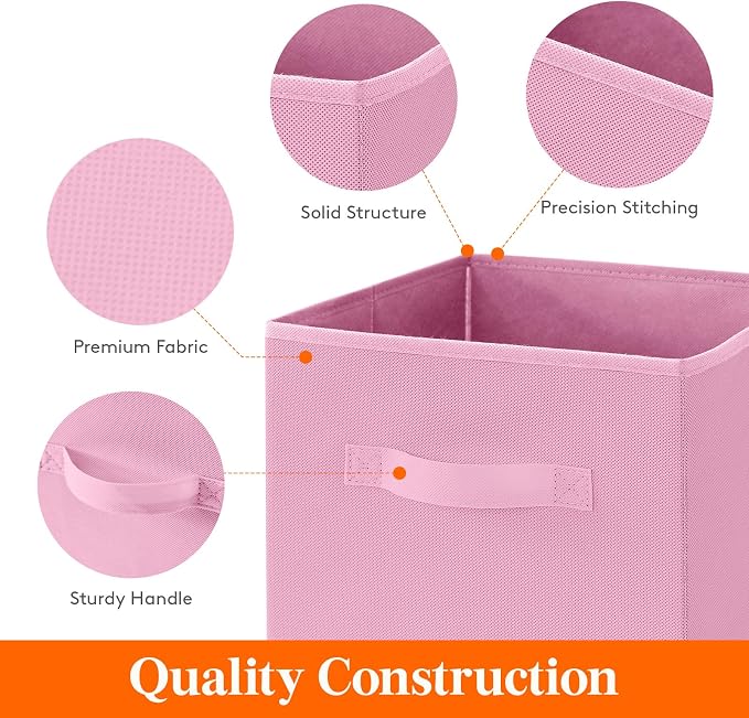 Lifewit 10 Packs Storage Cubes, 11 Inch Cube Storage Bins, Foldable Decorative - Image 3