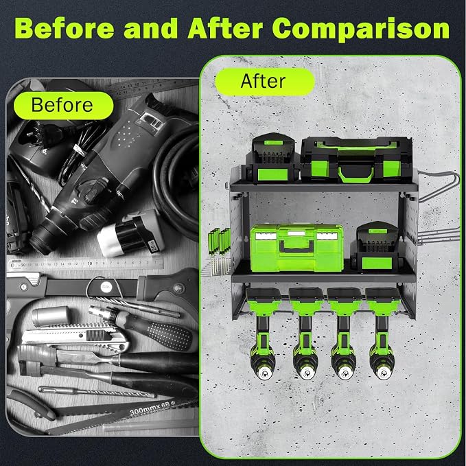 Wall Mount for EGO-Compatible Tools – 3-Layer Adjustable Garage Organizer - Image 5