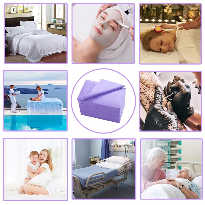 Disposable Bed Sheets 200 Pcs 31" x 71" Massage Table Sheets Non Woven Fabric - Image 4