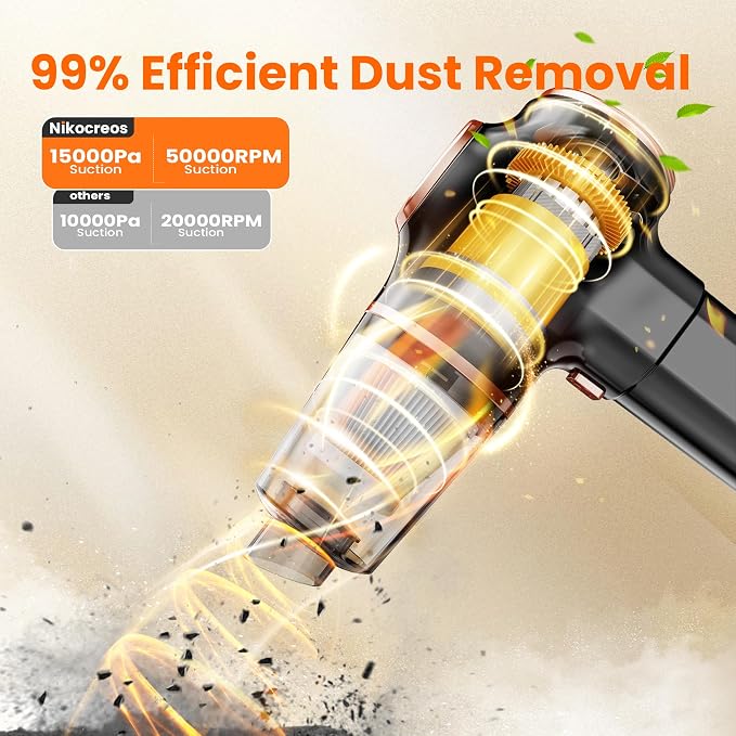 Portable Car Vacuum Cordless Mini Handheld Vacuums Cleaner High Power - Image 3