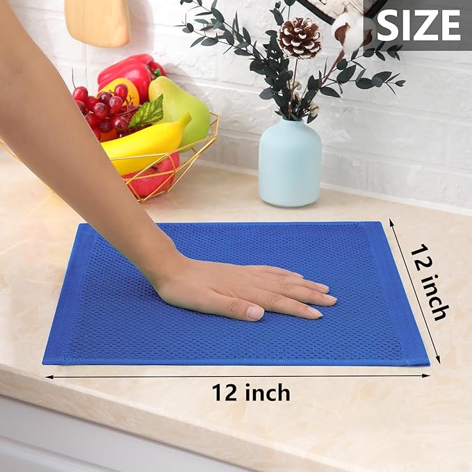 Homaxy 100% Cotton Waffle Weave Kitchen Dish Cloths, Ultra Soft Absorbent Quick - Image 5