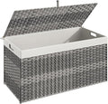 HOOBRO Storage Basket with Lid, 52.8 Gallon Wicker Basket, Handwoven Blanket by HOOBRO