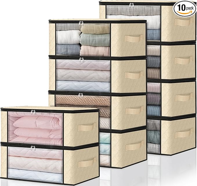 HomeHacks Storage 10-Pack Clothes Organizer Storage Bags Foldable Storage Box by HomeHacks