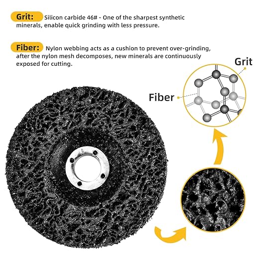 10 Pack 4.5 inch Strip Discs for Angle Grinder, Wire Stripping Wheel Paint - Image 2