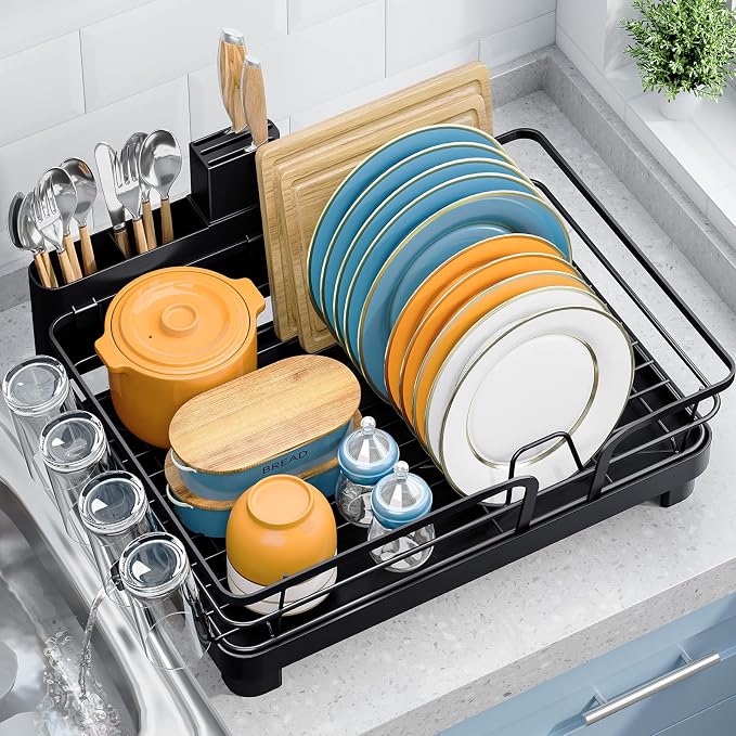 Dish Drying Rack for Kitchen Counter, Kitchen Dish Rack, Sink Dishes Strainer by Urackify