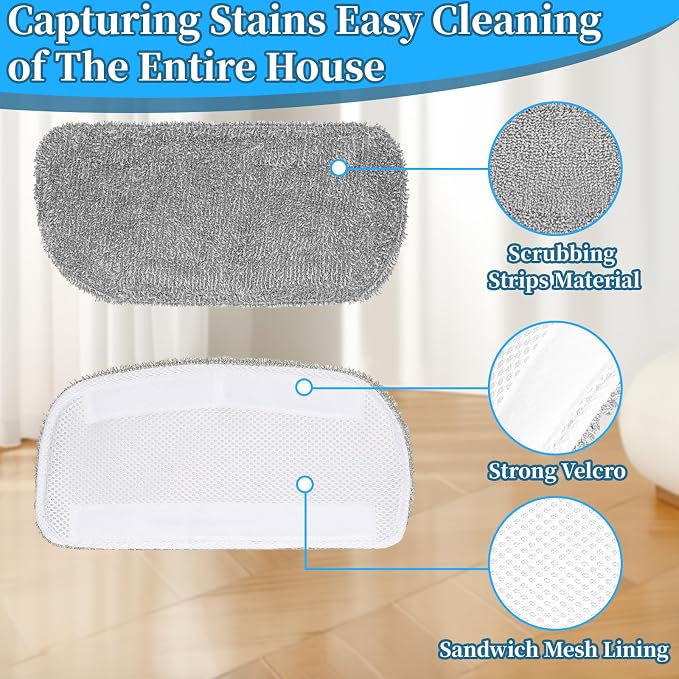 5 Pack Steam Mop Replacement Pads, Steam Mop Pads Compatible - Image 2