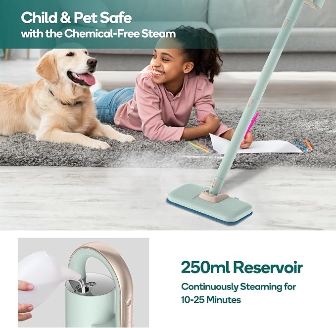 Newbealer Steam Mop & Detachable Handheld Cleaner, 250ml 1200W Powerful Floor - Image 3