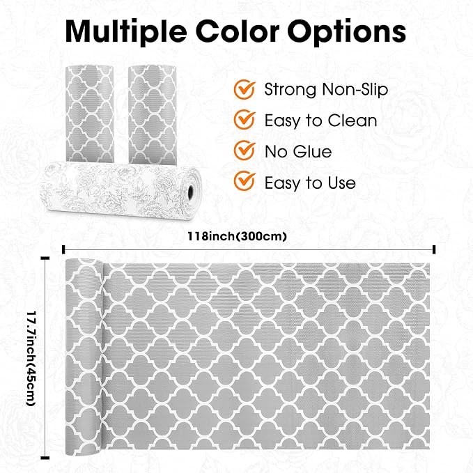Drawer and Shelf Liner for Kitchen Cabinets Non-Adhesive, Non-Slip Cabinet - Image 9