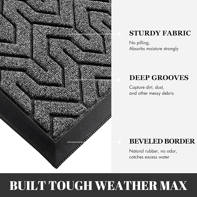 Yimobra Extra Large Door Mat Outside Entrance 60x32, Waterproof Heavy Duty - Image 4