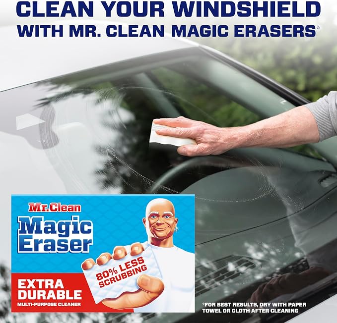 Mr. Clean Magic Eraser, Extra Durable, and Car Window and Windshield Cleaner - Image 4