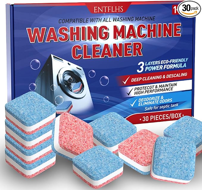 Washing Machine Cleaner Tablets 30 Pack by entflhs