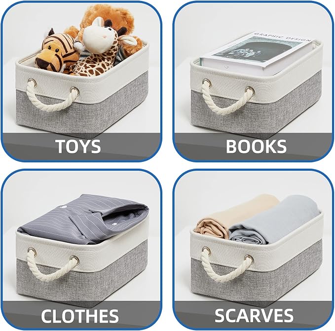 Temary Small Storage Baskets for Organizing 6Pcs Small Storage Bins, Decorative - Image 6