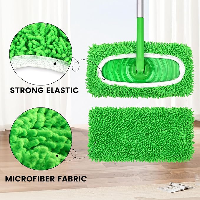 15Pcs Reusable Microfiber Mop Pads Compatible - Image 3