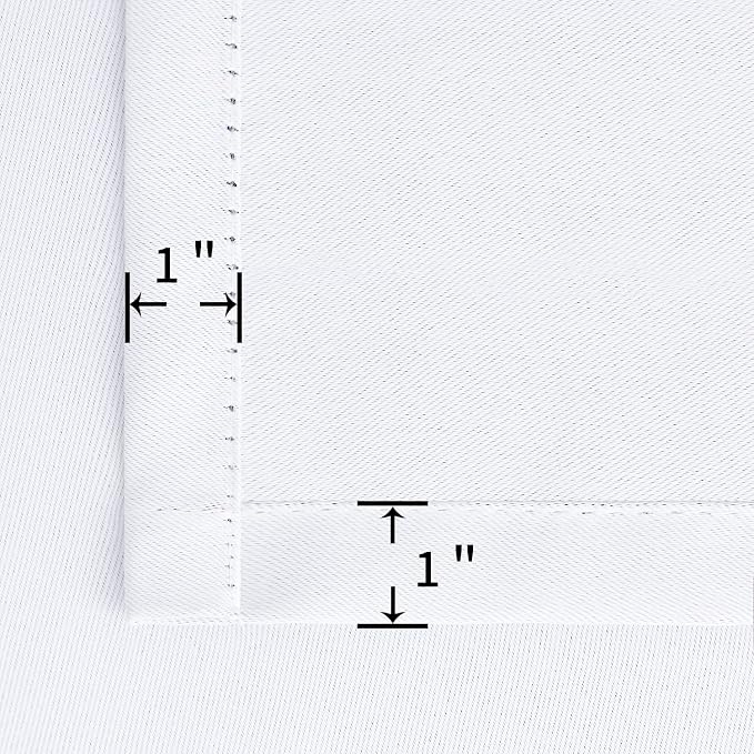 BGment Rod Pocket White Curtains 48 Inches Length - Image 6