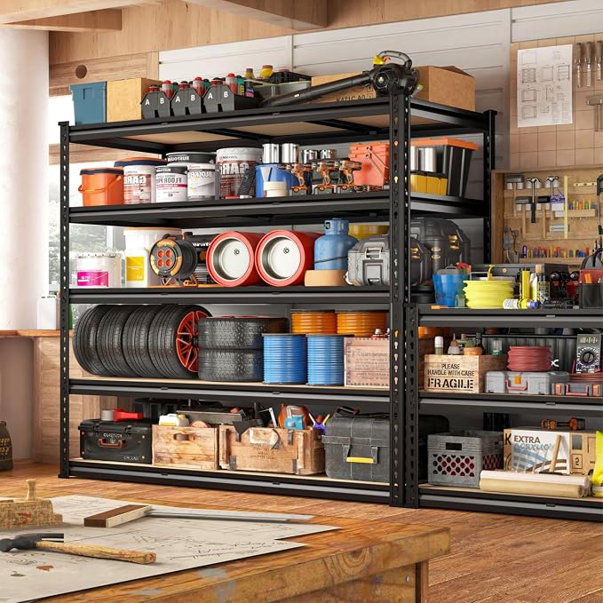 REIBII 48" W Garage Shelving Heavy Duty, 3000LBS Storage Shelves, 5-Tier - Image 5