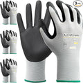 3-Paris Medium Work Gloves for Men and Women, Nitrile Coated Safety Protective by KEBADA