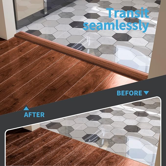 Art3d Self Adhesive Vinyl Floor Transition Strip, Laminate Floor Strip Floor - Image 3