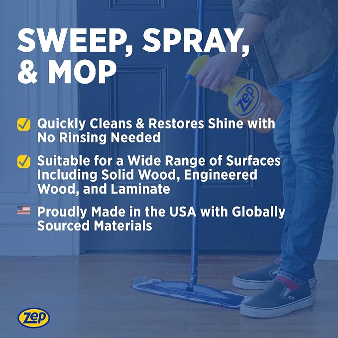 Zep Hardwood and Laminate Floor Cleaner - 32 Oz - ZUHLF324 - Cleans Spots - Image 4
