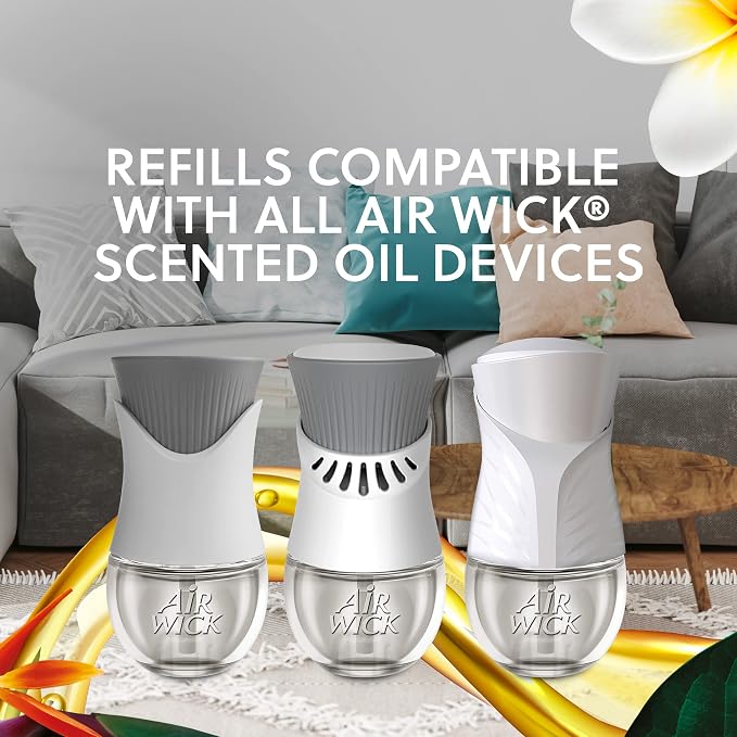 Air Wick Plug In Scented Oil Starter Kit, 2 Warmers + 6 Refills, Vanilla & Pink - Image 3